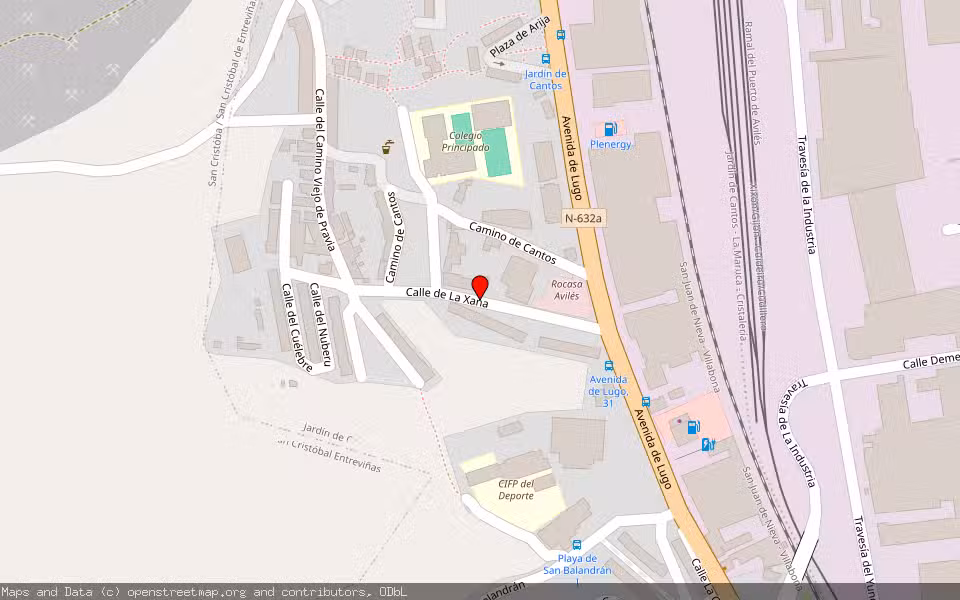 Mapa de Subasta Inmueble (Vivienda) en Avilés, Asturias