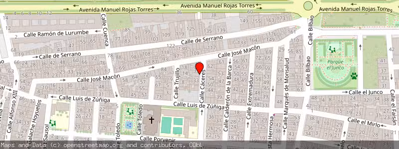 Mapa de Subasta de Inmueble (Vivienda) en Badajoz, Badajoz 