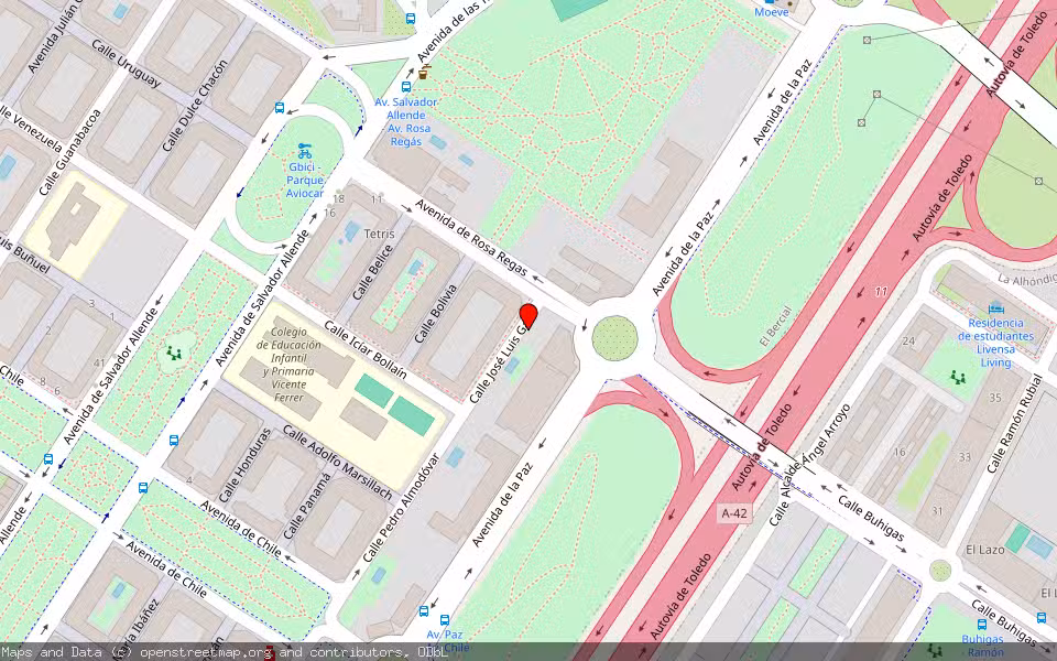 Mapa de Subasta Inmueble (Garaje) en Getafe, Madrid