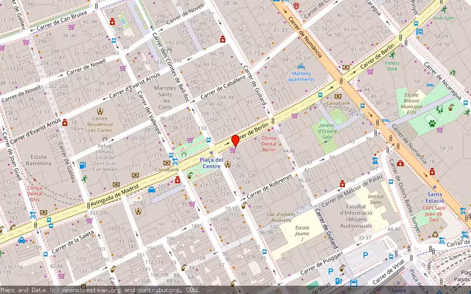 Mapa de Subasta Inmueble (Garaje) en Barcelona