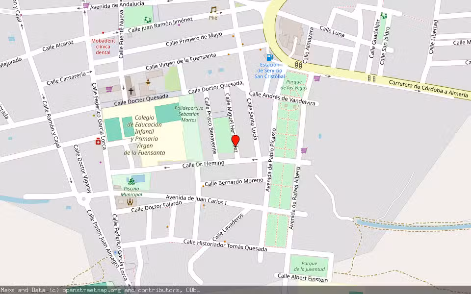 Mapa de Subasta Inmueble (Vivienda) en Huelma, Jaén