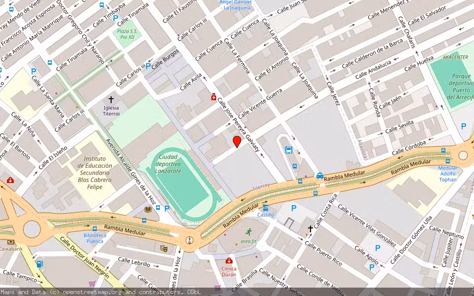 Mapa de Subasta Inmueble (Solar) en Arrecife, Las Palmas