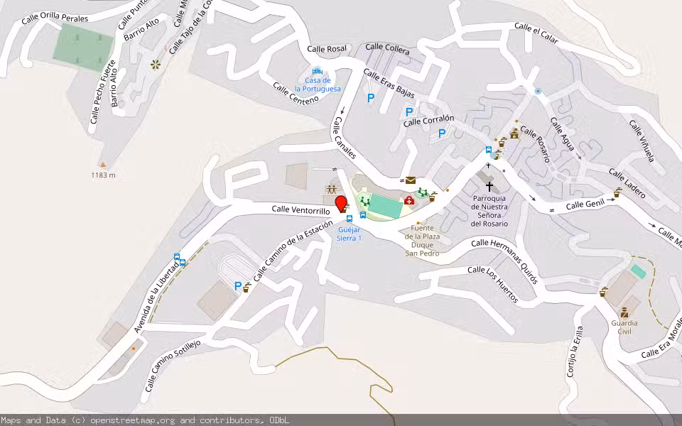 Mapa de Subasta Inmueble (Vivienda) en Güejar Sierra, Granada