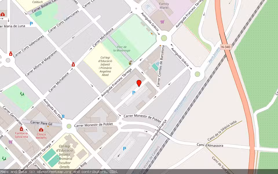 Mapa de Subasta Inmueble (Garaje) en Vila-real-villareal, Castellón/Castelló