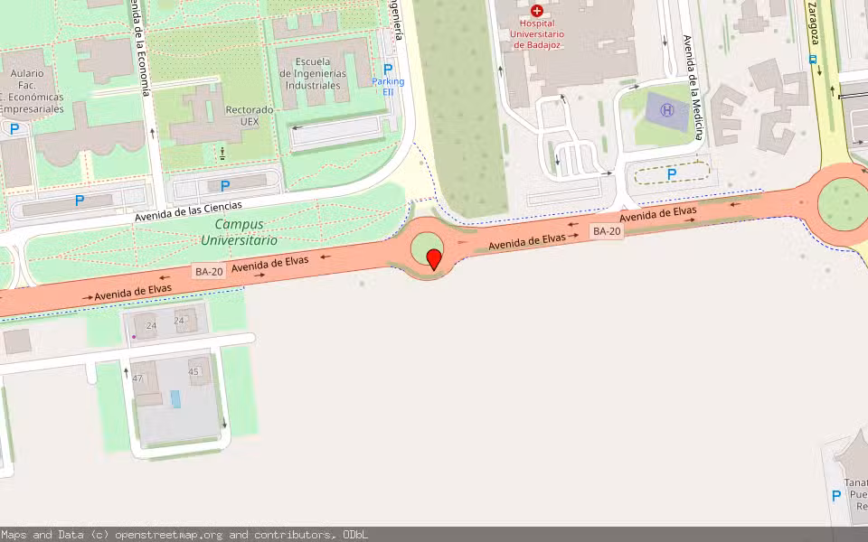Mapa de Subasta Inmueble (Solar) en Badajoz