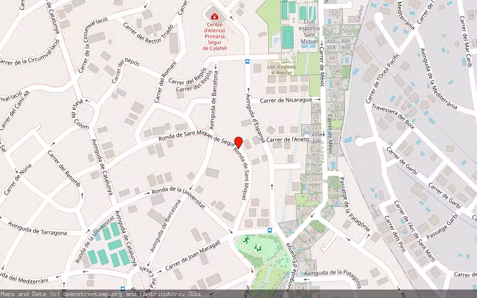 Mapa de Subasta Inmueble (Vivienda) en Calafell, Tarragona