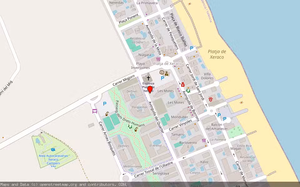 Mapa de Subasta Inmueble (Solar) en Xeraco, Valencia/València