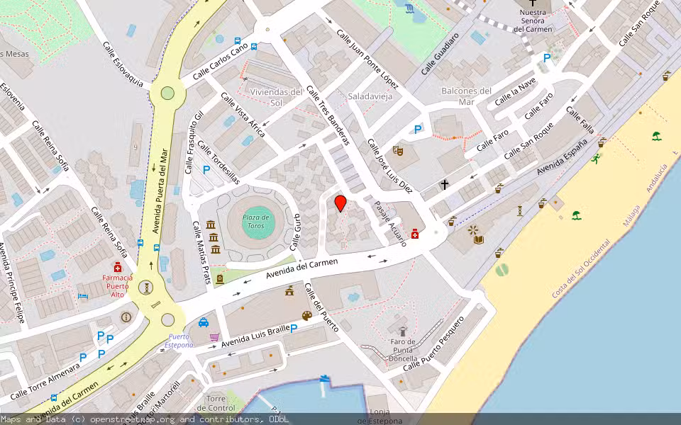 Mapa de Subasta Inmueble (Vivienda) en Estepona, Málaga