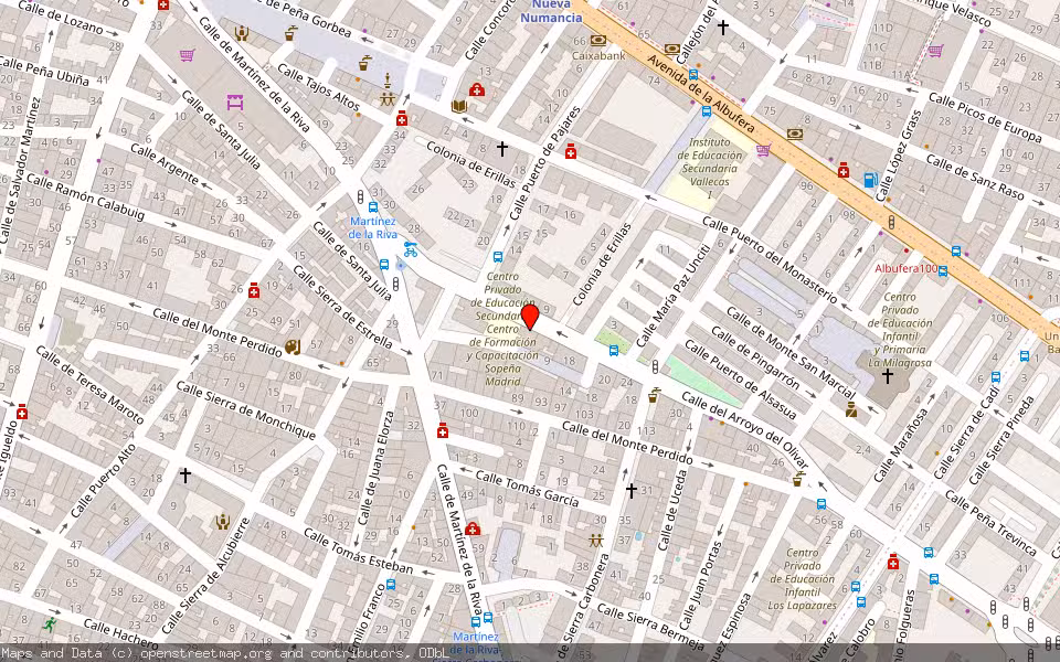 Mapa de Subasta Inmueble (Garaje) en Madrid