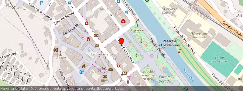 Mapa de Subasta de Inmueble (Local comercial) en Langreo, Asturias 