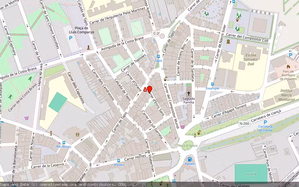 Mapa de Subasta Inmueble (Vivienda) en Figueres, Girona