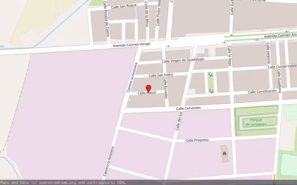 Mapa de Subasta Inmueble (Vivienda) en Puebla D Ela Calzada, Badajoz