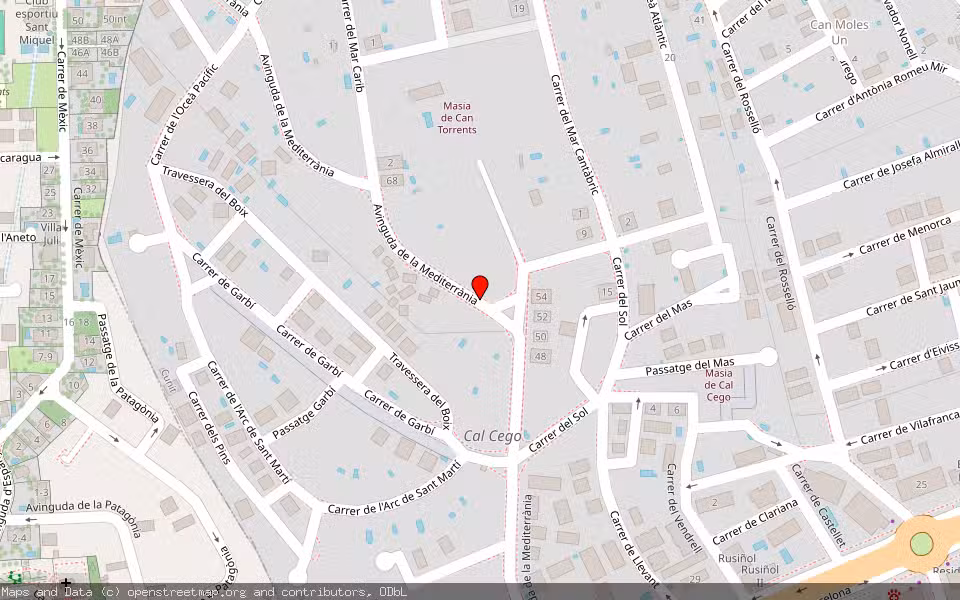 Mapa de Subasta Inmueble (Vivienda) en Cunit, Tarragona