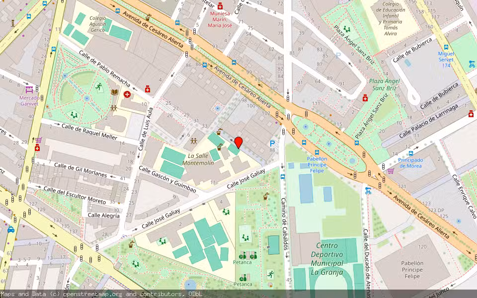 Mapa de Subasta Inmueble (Garaje) en Zaragoza