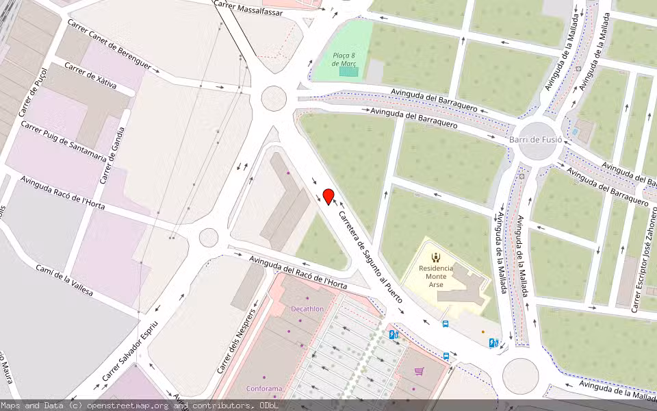 Mapa de Subasta Inmueble (Garaje) en Puerto De Sagunto, Valencia/València