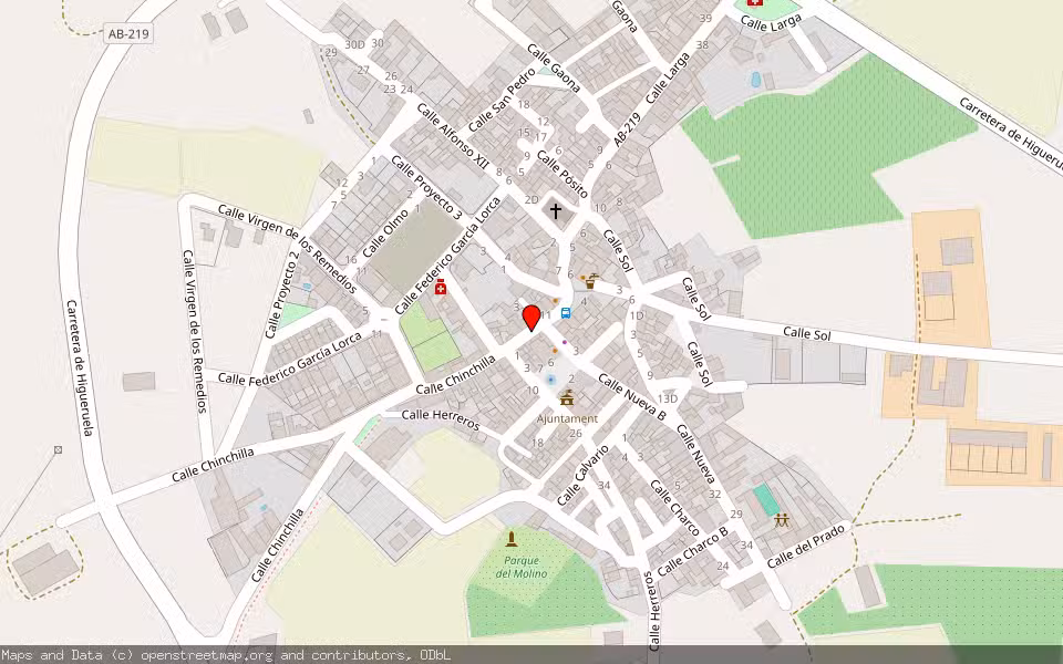 Mapa de Subasta Inmueble (Vivienda) en Hoya Gonzalo, Albacete