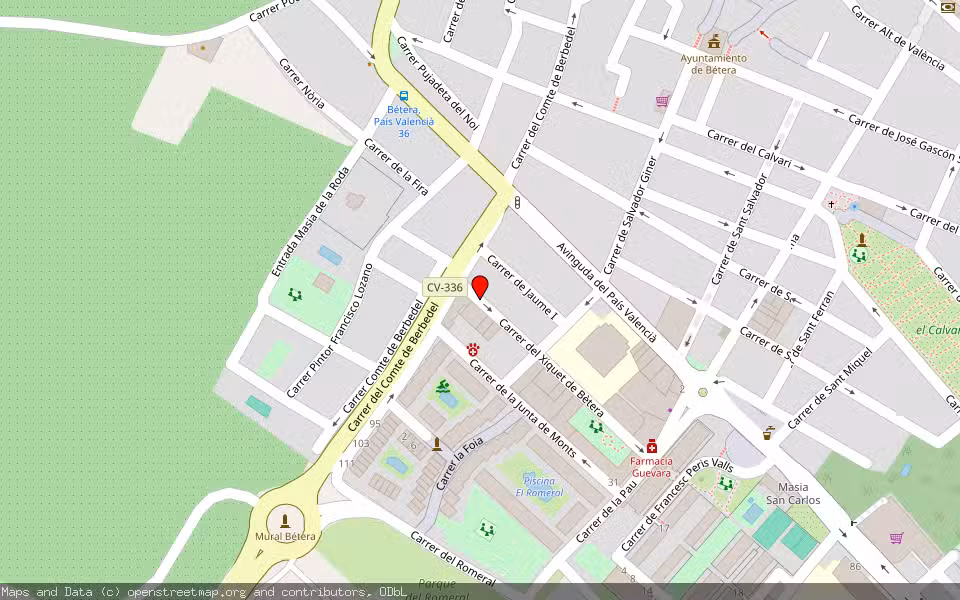 Mapa de Subasta Inmueble (Vivienda) en Betera, Valencia/València