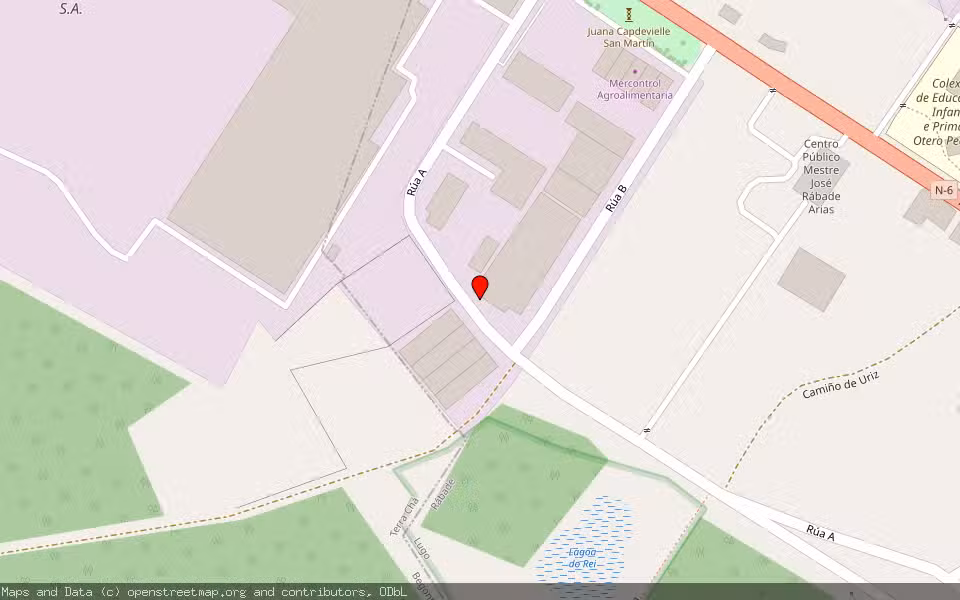 Mapa de Subasta Inmueble (Nave industrial) en Rabade, Lugo