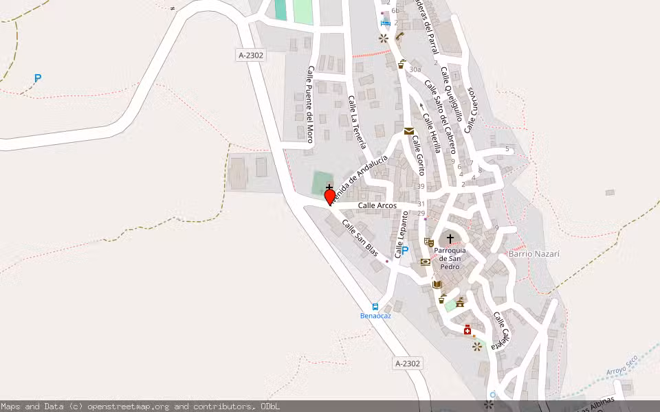 Mapa de Subasta Inmueble (Vivienda) en Benaocaz, Cádiz