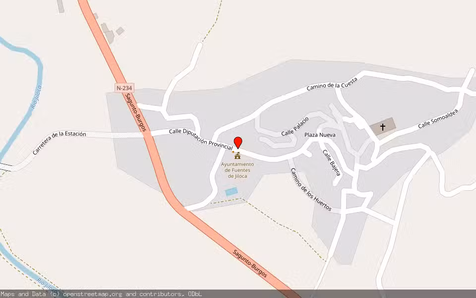 Mapa de Subasta Inmueble (Local comercial) en Fuentes De Jiloca, Zaragoza