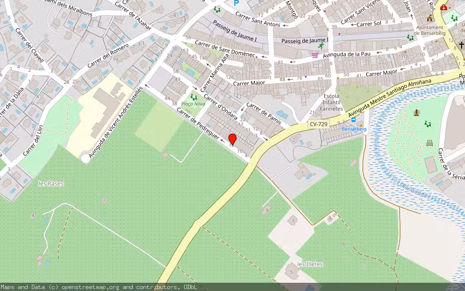 Mapa de Subasta Inmueble (Vivienda) en Pedreguer, Alicante/Alacant