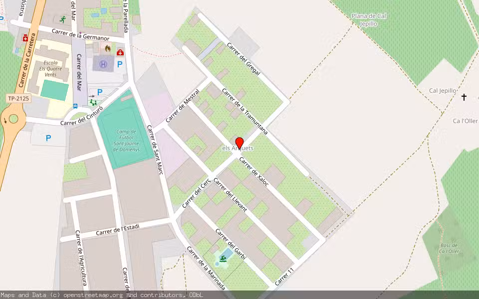Mapa de Subasta Inmueble (Vivienda) en Sant Jaume Dels Domenys, Tarragona