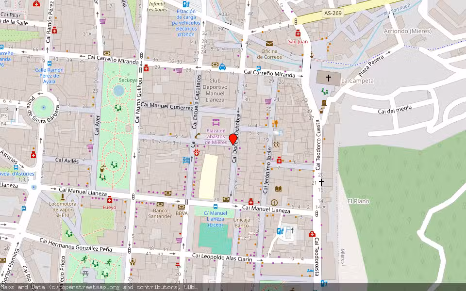 Mapa de Subasta Inmueble (Vivienda) en Mieres, Asturias