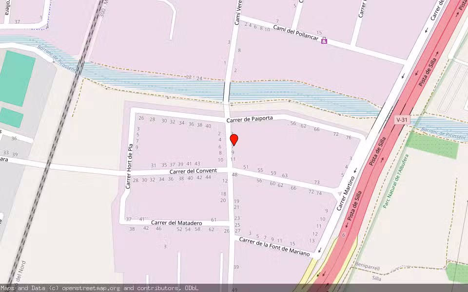 Mapa de Subasta Inmueble (Vivienda) en Beniparrell, Valencia/València