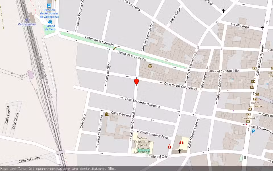 Mapa de Subasta Inmueble (Trastero) en Valdepeñas, Ciudad Real