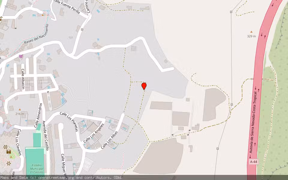 Mapa de Subasta Inmueble (Solar) en Velez De Benaudalla, Granada