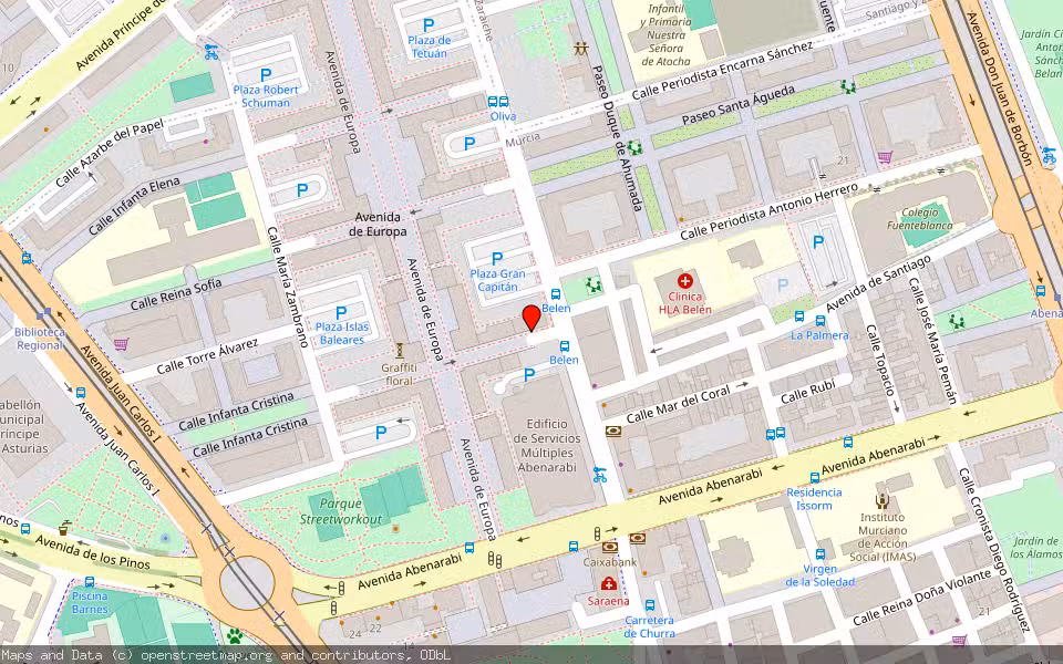 Mapa de Subasta Inmueble (Local comercial) en Murcia