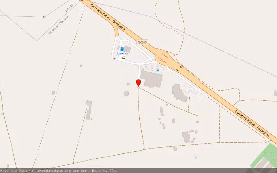 Mapa de Subasta Inmueble (Finca rústica) en Les Borges Blanques, Lleida