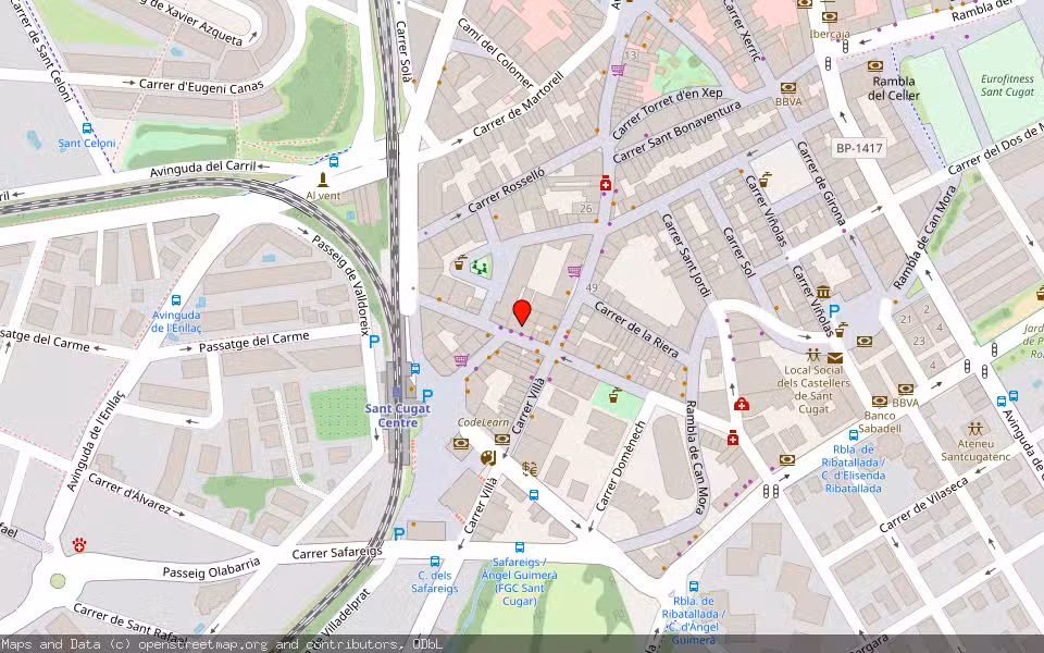 Mapa de Subasta Inmueble (Vivienda) en Sant Cugat Del Vallés, Barcelona