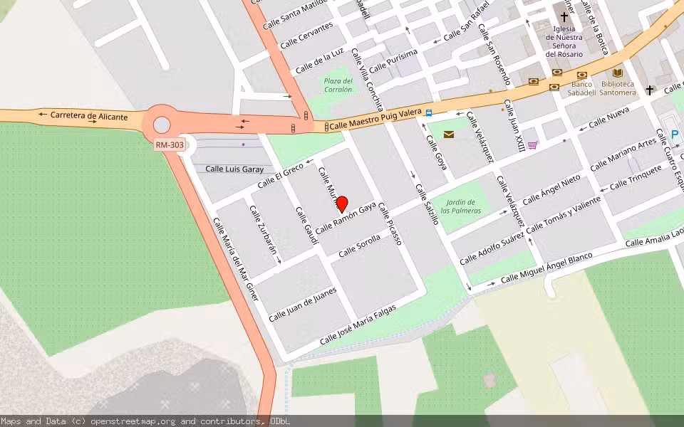 Mapa de Subasta Inmueble (Vivienda) en Santomera, Murcia