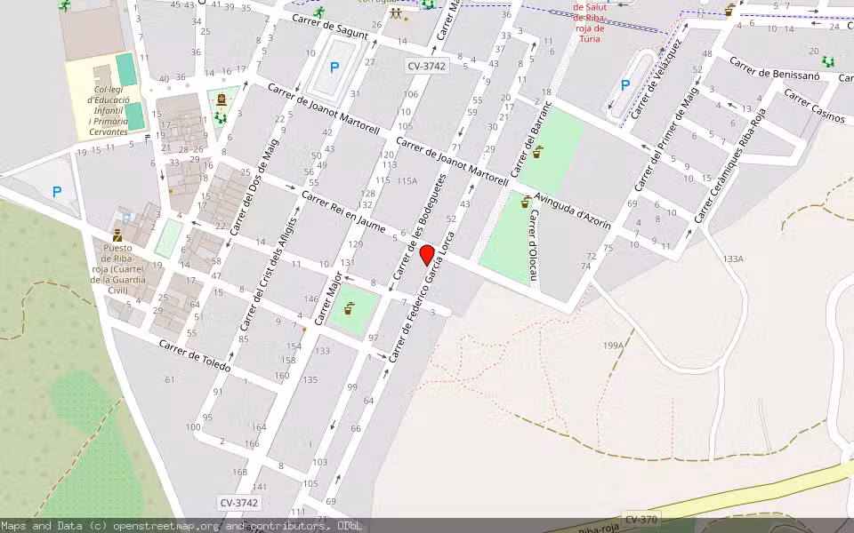 Mapa de Subasta Inmueble (Vivienda) en Riba-roja De Túria, Valencia/València