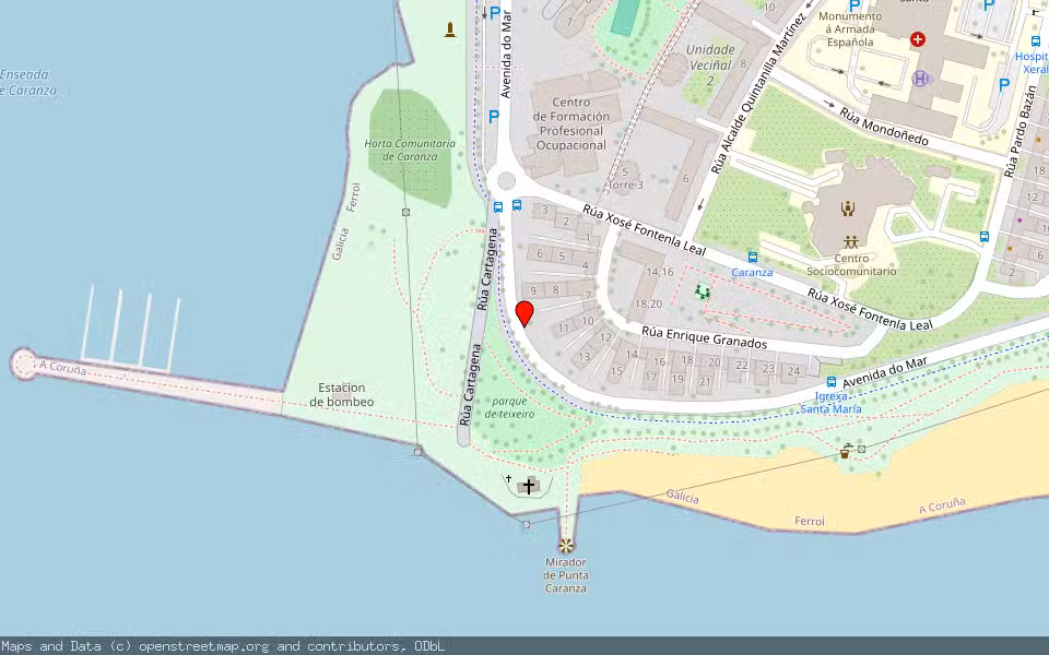 Mapa de Subasta Inmueble (Vivienda) en Ferrol, A Coruña