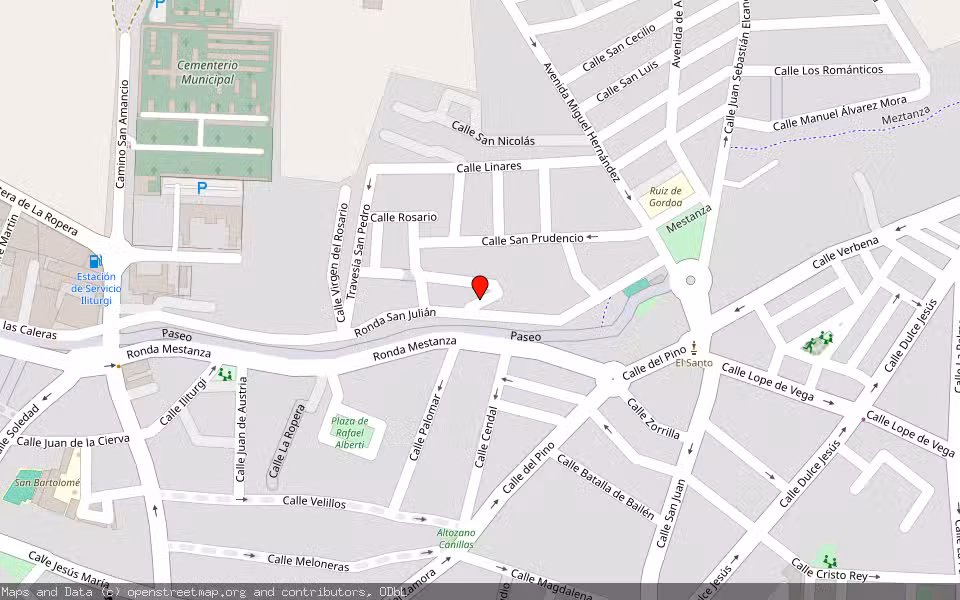 Mapa de Subasta Inmueble (Garaje) en Andujar, Jaén