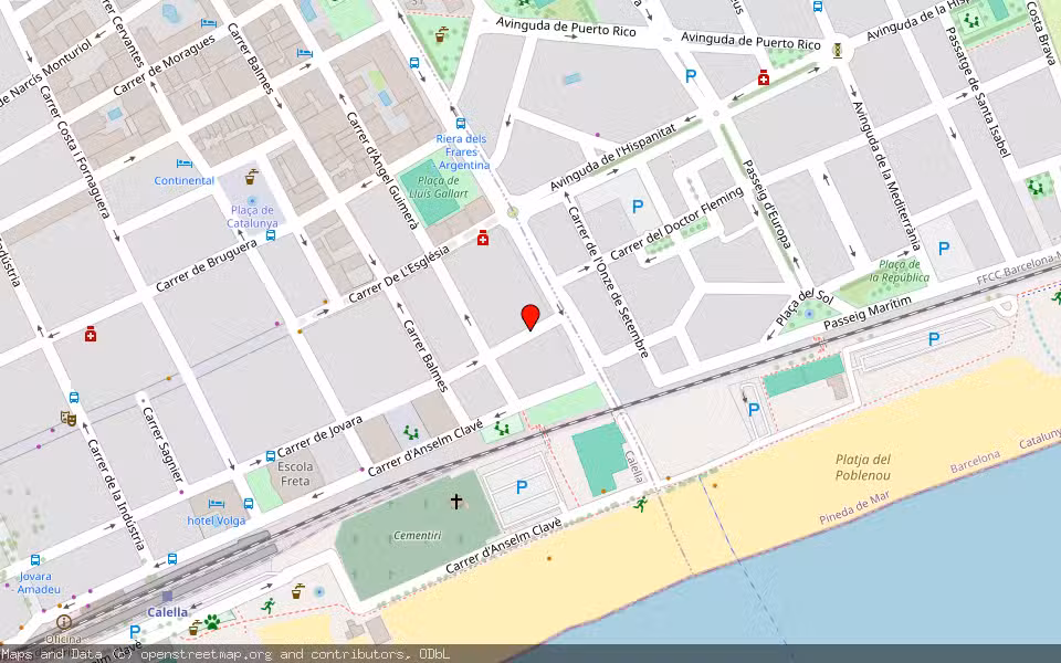 Mapa de Subasta Inmueble (Local comercial) en Calella, Barcelona