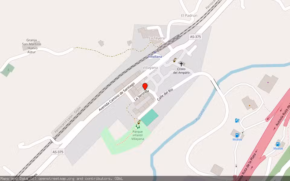 Mapa de Subasta Inmueble (Vivienda) en Villallana, Lena, Asturias