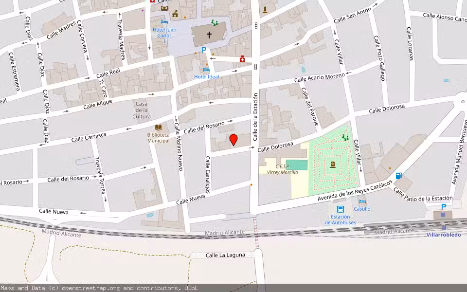 Mapa de Subasta Inmueble (Vivienda) en Villarrobledo, Albacete