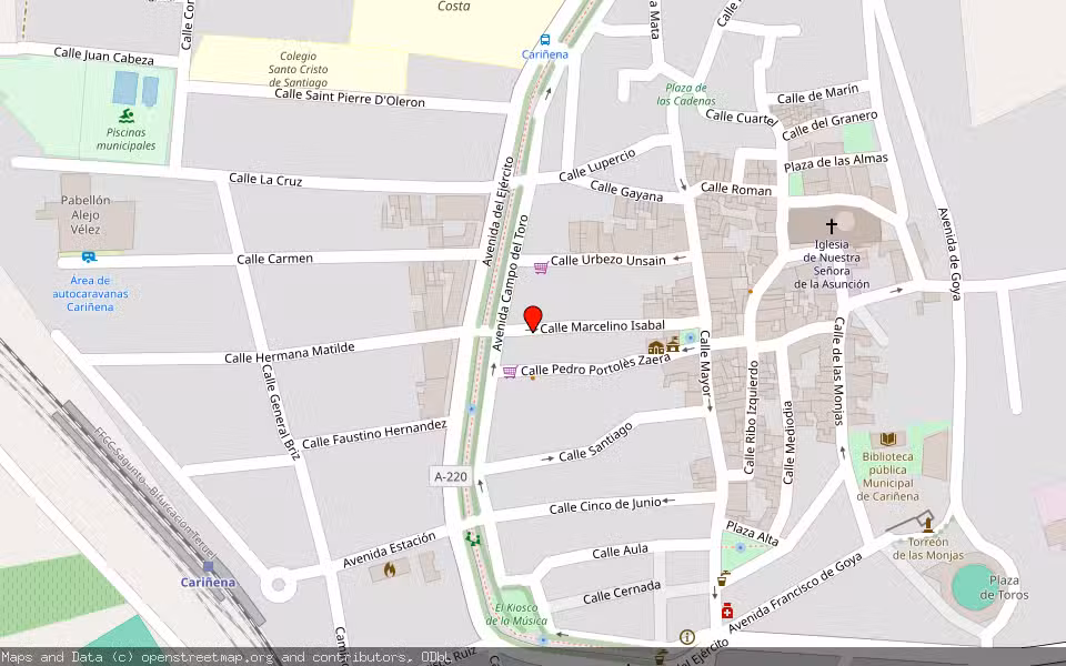 Mapa de Subasta Inmueble (Otros) en Cariñena, Zaragoza