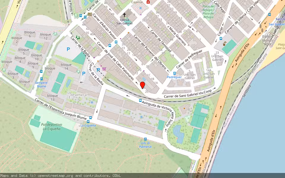 Mapa de Subasta Inmueble (Vivienda) en Alicante, Alicante/Alacant