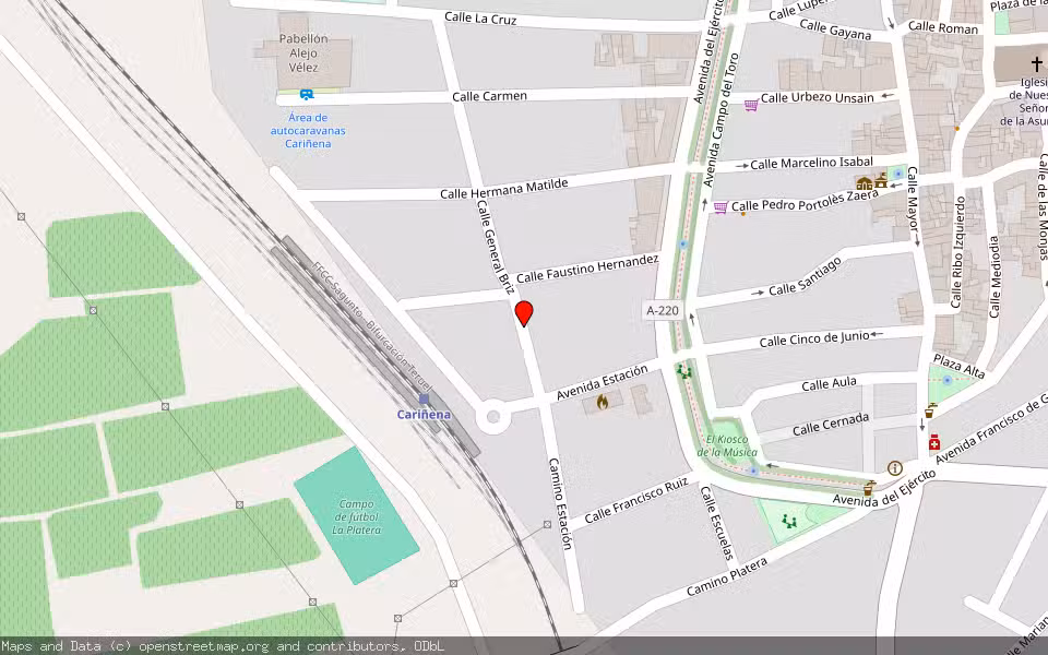 Mapa de Subasta Inmueble (Vivienda) en Cariñena, Zaragoza