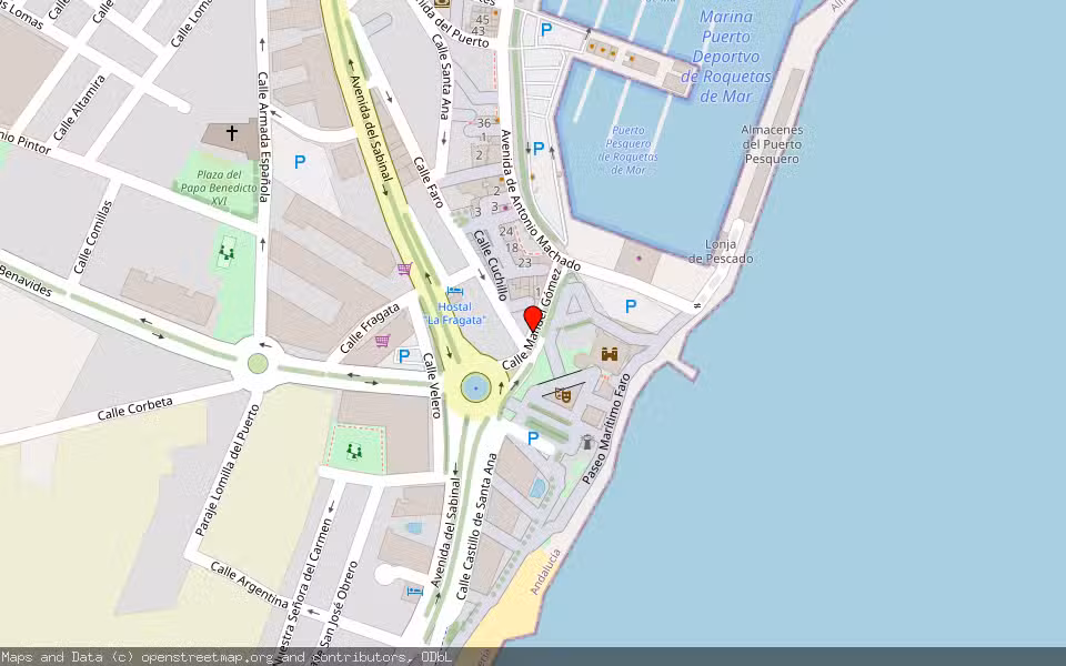 Mapa de Subasta Inmueble (Vivienda) en Roquetas De Mar, Almería