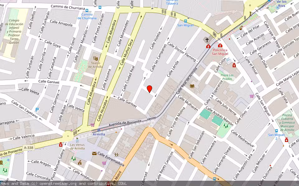 Mapa de Subasta Inmueble (Vivienda) en Armilla, Granada
