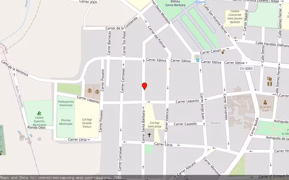 Mapa de Subasta Inmueble (Vivienda) en Moncada, Valencia/València