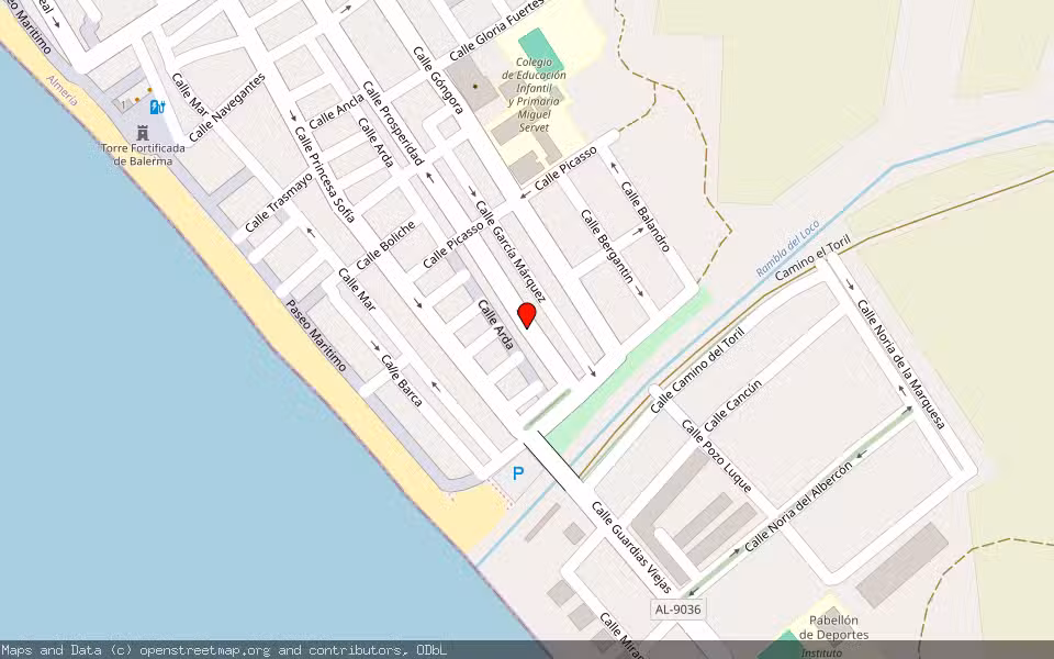 Mapa de Subasta Inmueble (Vivienda) en El Ejido, Almería