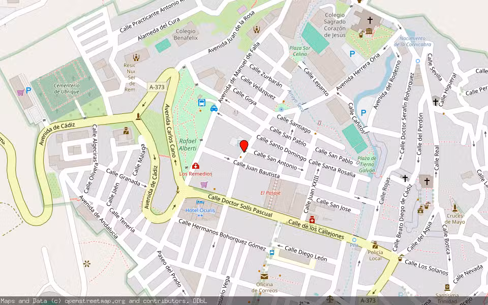 Mapa de Subasta Inmueble (Trastero) en Ubrique, Cádiz