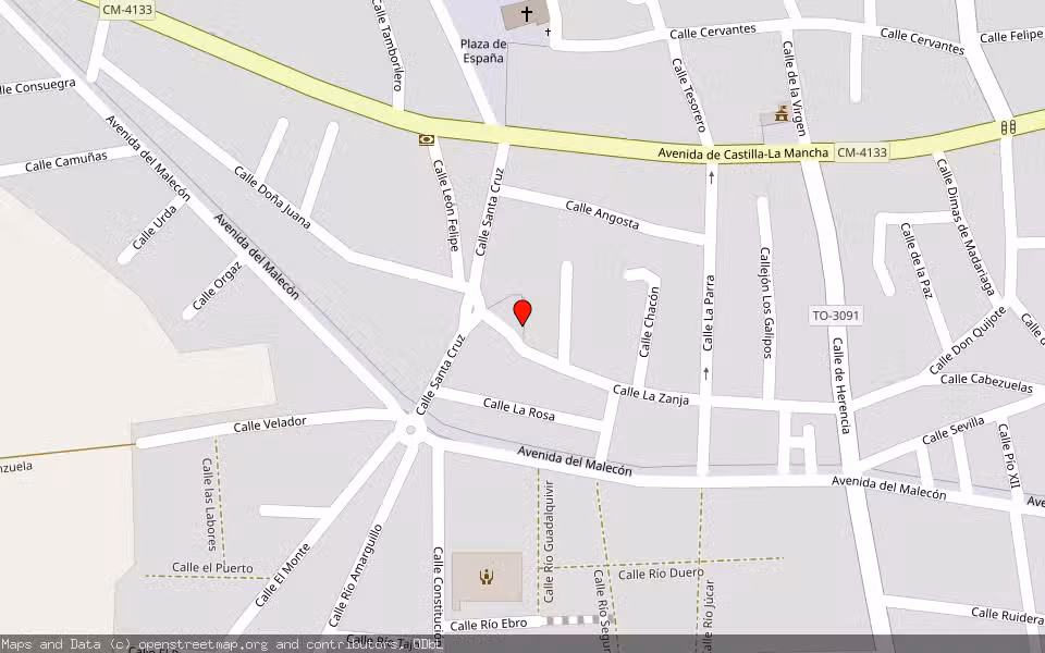 Mapa de Subasta Inmueble (Vivienda) en Villafranca De Los Caballeros, Toledo