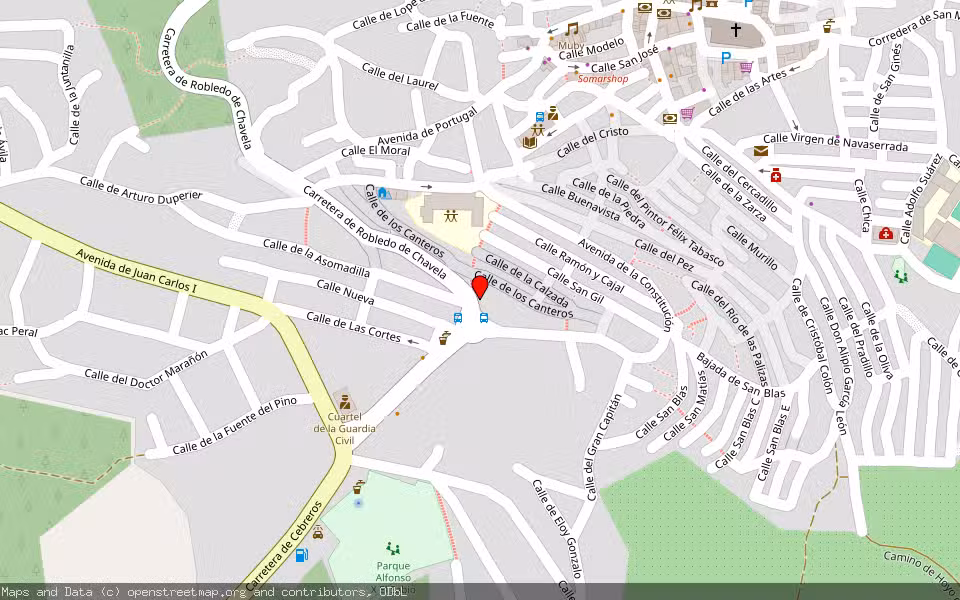 Mapa de Subasta Inmueble (Vivienda) en Hoyo De Pinares, Ávila